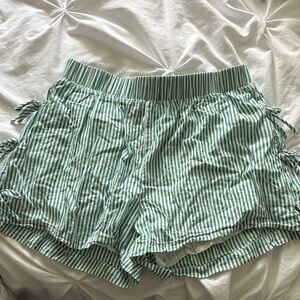 Striped High Waist Women's Shorts